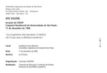 Conivite - Ato Solene - 40 Anos da Invasão do CRUSP